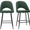 Tabourets De Bar En Tissu Effet Velours Texturé Vert H65 Cm (lot De 2) COSETTE -Canapé Soldes tabourets de bar en tissu effet velours texture vert h65 cm lot de 2 cosette 52084 62deb2b3248a2 1200 675