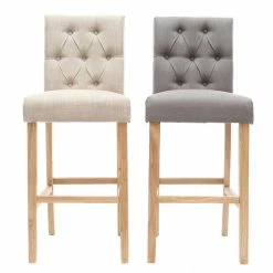 Tabourets De Bar En Tissu Naturel H75 Cm (lot De 2) RIVOLI -Canapé Soldes tabourets de bar en tissu naturel h75 cm lot de 2 rivoli 42940 5bb374700f9c5 1200 675