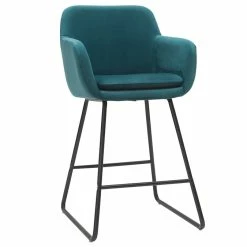 Tabourets De Bar En Velours Bleu Pétrole H65 Cm (lot De 2) AMIKA -Canapé Soldes tabourets de bar en velours bleu petrole h65 cm lot de 2 amika 48641 5fea0fc39b502 1200 675