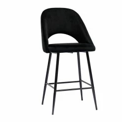 Tabourets De Bar En Velours Noir Et Métal H65 Cm (lot De 2) COSETTE -Canapé Soldes tabourets de bar en velours noir et metal h65 cm lot de 2 cosette 52417 633162b8d1ded 1200 675