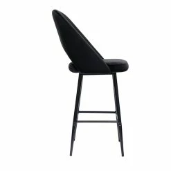 Tabourets De Bar En Velours Noir Et Métal H65 Cm (lot De 2) COSETTE -Canapé Soldes tabourets de bar en velours noir et metal h65 cm lot de 2 cosette 52417 633162bbcc109 1200 675