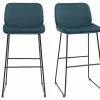 Tabourets De Bar Fixes En Tissu Velours Bleu Canard Pieds Métal Noir H65 (lot De 2) KAOLY -Canapé Soldes tabourets de bar fixes en tissu velours bleu canard pieds metal noir h65 lot de 2 kaoly 51943 62d55afa6c211 1200 675