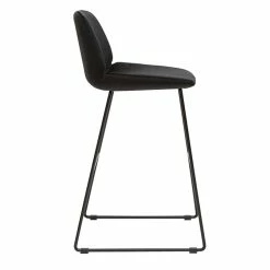 Tabourets De Bar Fixes En Tissu Velours Noir Pieds Métal Noir H65 (lot De 2) KAOLY -Canapé Soldes tabourets de bar fixes en tissu velours noir pieds metal noir h65 lot de 2 kaoly 51945 62d57a98c67aa 1200 675