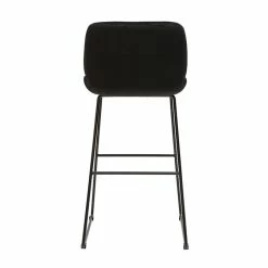 Tabourets De Bar Fixes En Tissu Velours Noir Pieds Métal Noir H65 (lot De 2) KAOLY -Canapé Soldes tabourets de bar fixes en tissu velours noir pieds metal noir h65 lot de 2 kaoly 51945 62d57a9aa721e 1200 675