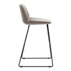 Tabourets De Bar Fixes En Tissu Velours Taupe Pieds Métal Noir H65 (lot De 2) KAOLY -Canapé Soldes tabourets de bar fixes en tissu velours taupe pieds metal noir h65 lot de 2 kaoly 51944 63bfdbe3c55c0 1200 675