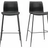 Tabourets De Bar Fixes Noirs Aspect Vieilli Et Métal Noir H75 (lot De 2) HAROLD -Canapé Soldes tabourets de bar fixes noirs aspect vieilli et metal noir h75 lot de 2 harold 52694 634d2fc15f969 1200 675
