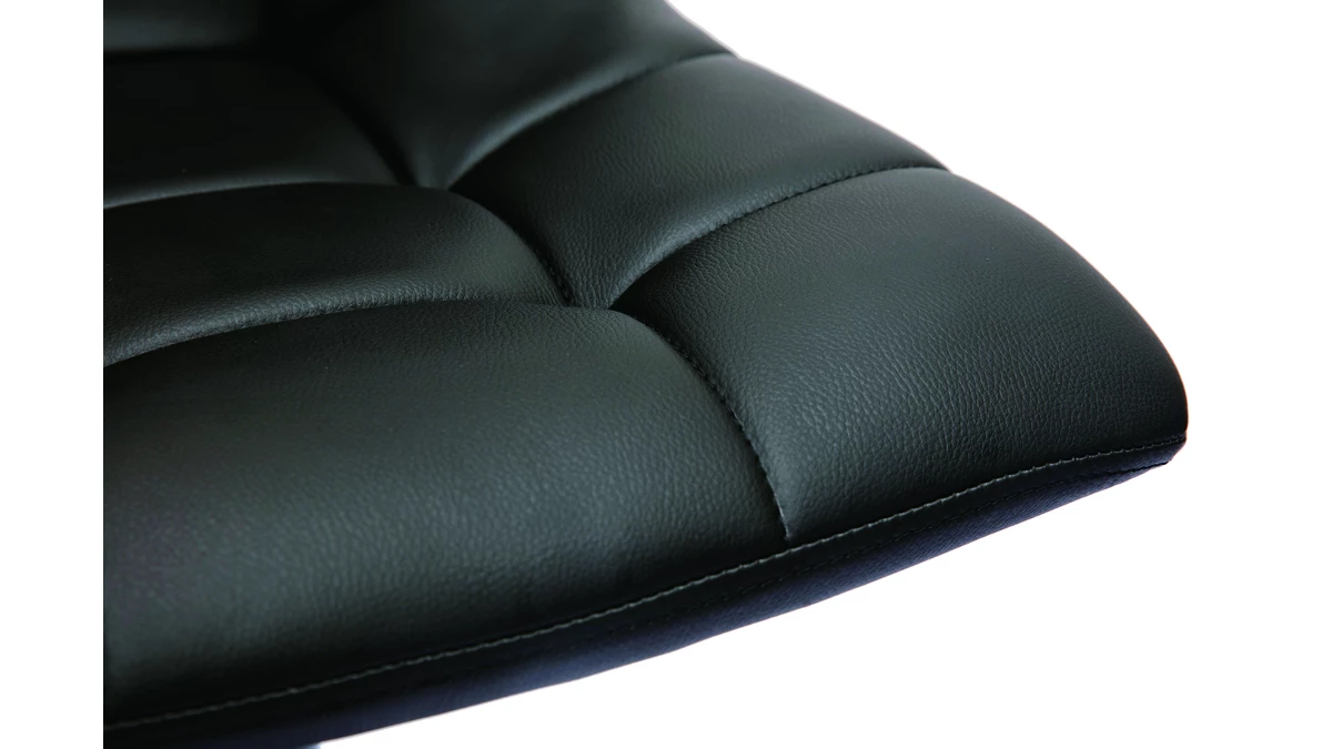 Tabourets De Bar Réglables Design Noirs (lot De 2) MAXWELL 8 Tabourets De Bar Réglables Design Noirs (lot De 2) MAXWELL – Image 6