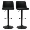 Tabourets De Bar Réglables En Polyuréthane Noir Et Métal Noir (lot De 2) MONTI -Canapé Soldes tabourets de bar reglables en polyurethane noir et metal noir lot de 2 monti 52290 62b5879bd84a0 1200 675