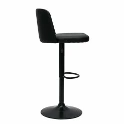 Tabourets De Bar Réglables En Polyuréthane Noir Et Métal Noir (lot De 2) MONTI -Canapé Soldes tabourets de bar reglables en polyurethane noir et metal noir lot de 2 monti 52290 62b587a20eba8 1200 675