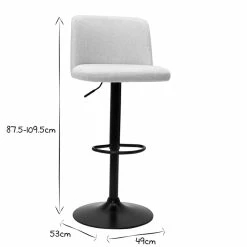Tabourets De Bar Réglables En Tissu Effet Velours Texturé Beige Et Métal Noir (lot De 2) MONTI -Canapé Soldes tabourets de bar reglables en tissu effet velours texture beige et metal noir lot de 2 monti 51873 62beb5b63cb8f 1200 675