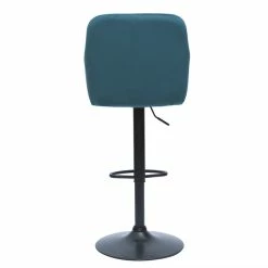 Tabourets De Bar Réglables En Tissu Velours Bleu Pétrole Et Métal Noir (lot De 2) AMIKA -Canapé Soldes tabourets de bar reglables en tissu velours bleu petrole et metal noir lot de 2 amika 52813 635bc474a6822 1200 675