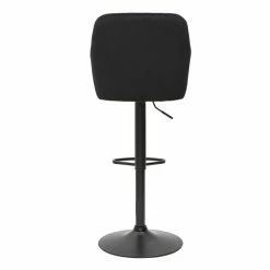 Tabourets De Bar Réglables En Velours Noir Et Métal (lot De 2) AMIKA -Canapé Soldes tabourets de bar reglables en velours noir et metal lot de 2 amika 52687 631898fb75fd9 1200 675