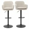 Tabourets De Bar Réglables Tissu Effet Velours Beige Et Métal (lot De 2) AMIKA -Canapé Soldes tabourets de bar reglables tissu effet velours beige et metal lot de 2 amika 52686 62e93b58e5a37 1200 675