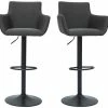 Tabourets De Bar Réglables Tissu Gris Anthracite Métal Noir (lot De 2) CARLIE -Canapé Soldes tabourets de bar reglables tissu gris anthracite metal noir lot de 2 carlie 50807 629f4f6293cb1 1200 675