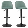 Tabourets De Bar Réglables Velours Vert Céladon Et Métal Noir (lot De 2) CELESTE -Canapé Soldes tabourets de bar reglables velours vert celadon et metal noir lot de 2 celeste 51614 62cc1e21445b7 1200 675