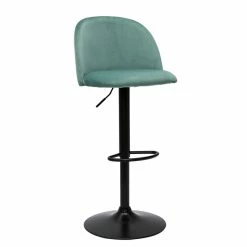 Tabourets De Bar Réglables Velours Vert Céladon Et Métal Noir (lot De 2) CELESTE -Canapé Soldes tabourets de bar reglables velours vert celadon et metal noir lot de 2 celeste 51614 62cc1e71a01d5 1200 675