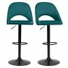 Tabourets De Bar Relevables En Velours Bleu Pétrole Et Métal Noir (lot De 2) COSETTE -Canapé Soldes tabourets de bar relevables en velours bleu petrole et metal noir lot de 2 cosette 52422 633d3e3cdcbf5 1200 675