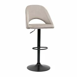 Tabourets De Bar Relevables En Velours Taupe Et Métal Noir (lot De 2) COSETTE -Canapé Soldes tabourets de bar relevables en velours taupe et metal noir lot de 2 cosette 52421 63bfc1266dcb4 1200 675