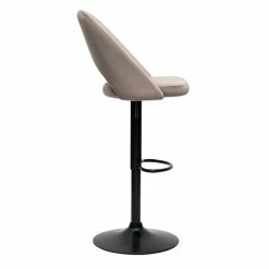 Tabourets De Bar Relevables En Velours Taupe Et Métal Noir (lot De 2) COSETTE -Canapé Soldes tabourets de bar relevables en velours taupe et metal noir lot de 2 cosette 52421 63bfc12aa8437 1200 675