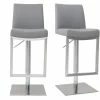 Tabourets De Bar Relevables Gris Et Acier Chromé (lot De 2) KYLE -Canapé Soldes tabourets de bar relevables gris et acier chrome lot de 2 kyle 53567 6315ef5d4f20d 1200 675