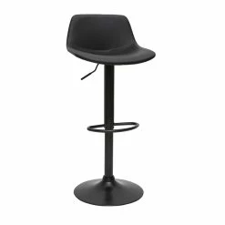 Tabourets De Bar Relevables Polyuréthane Et Métal Noir (lot De 2) NONIE -Canapé Soldes tabourets de bar relevables polyurethane et metal noir lot de 2 nonie 52062 62b98c0ca9e96 1200 675