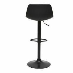 Tabourets De Bar Relevables Polyuréthane Et Métal Noir (lot De 2) NONIE -Canapé Soldes tabourets de bar relevables polyurethane et metal noir lot de 2 nonie 52062 62b98c1787b9f 1200 675