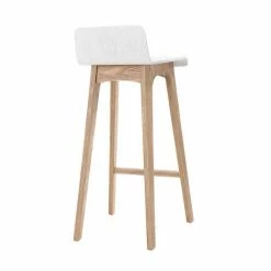 Tabourets De Bar Scandinaves Blancs Et Bois Clair H75 Cm (lot De 2) BALTIK -Canapé Soldes tabourets de bar scandinaves blancs et bois clair h75 cm lot de 2 baltik 53534 631612535bae3 1200 675