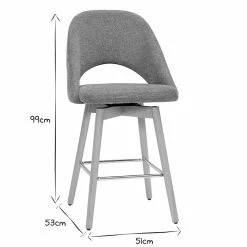 Tabourets De Bar Scandinaves Tissu Effet Velours Texturé Gris Et Hévéa Massif 65 Cm (lot De 2) COSETTE -Canapé Soldes tabourets de bar scandinaves tissu effet velours texture gris et hevea massif 65 cm lot de 2 cosette 52081 62b5ad19eeeba 1200 675