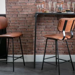 Tabourets De Bar Vintage Marron Clair Avec Pieds Métal 65 Cm (lot De 2) LAB -Canapé Soldes tabourets de bar vintage marron clair avec pieds metal 65 cm lot de 2 lab 45225 5c9deb942c5f0 1200 675