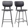 Tabourets De Bar Vintage Noir Avec Pieds Métal 65cm (lot De 2) LAB -Canapé Soldes tabourets de bar vintage noir avec pieds metal 65cm lot de 2 lab 45224 5c3f56561fc03 1200 675