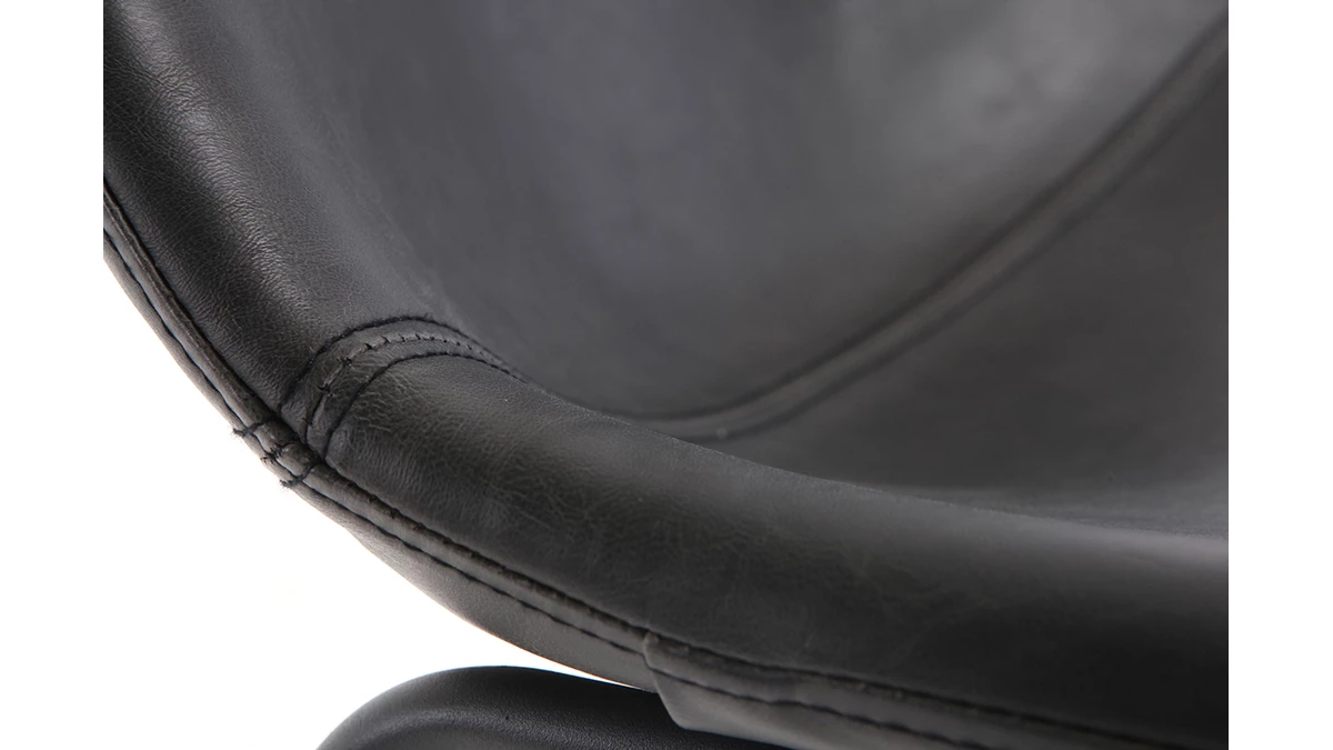 Tabourets De Bar Vintage Noirs 73 Cm (lot De 2) NEW ROCK 8 Tabourets De Bar Vintage Noirs 73 Cm (lot De 2) NEW ROCK – Image 6