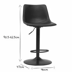 Tabourets De Bar Vintage Réglables Pivotants Noirs (lot De 2) NEW ROCK -Canapé Soldes tabourets de bar vintage reglables pivotants noirs lot de 2 new rock 48498 5f735b8341fdb 1200 675