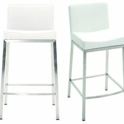 Tabourets Design Blanc H66 Cm (lot De 2) EPSILON