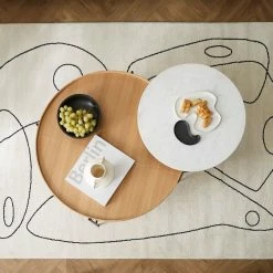 Tapis Blanc Motif Line Art 160 X 230 Cm ARTISTE -Canapé Soldes tapis blanc motif line art 160 x 230 cm artiste 53807 6400c890d9095 1200 675