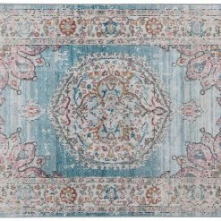 Tapis Bleu à Motif Multicolore 160 X 230 Cm TAET
