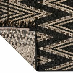 Tapis Chevrons Noir Et Naturel 160 X 230 Cm MISSO -Canapé Soldes tapis chevrons noir et naturel 160 x 230 cm misso 48154 5e735d2daffe7 1200 675