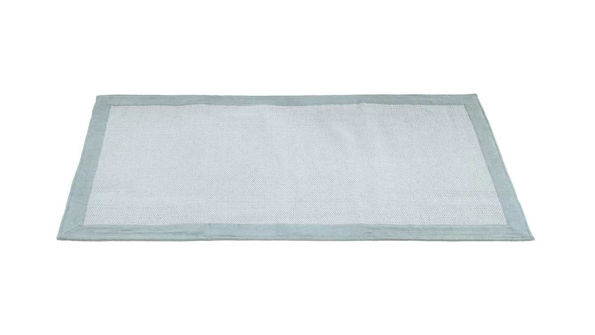 Tapis De Couloir En Coton Bleu Perle 60 X 200 Cm ASTER 4 Tapis De Couloir En Coton Bleu Perle 60 X 200 Cm ASTER – Image 2