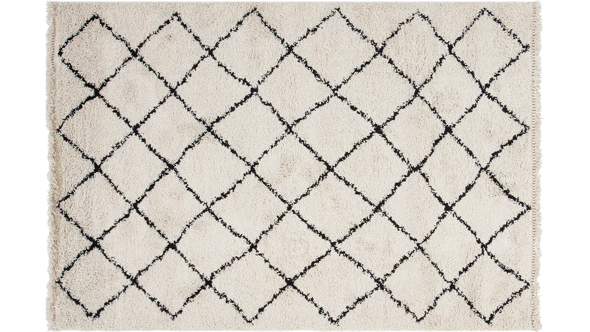 Tapis / Descente De Lit Style Berbère écru 60 X 120 Cm ZELIA 3 Tapis / Descente De Lit Style Berbère écru 60 X 120 Cm ZELIA