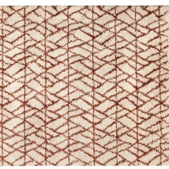 Tapis Moderne Beige Et Rouge Tomette 200 X 290 Cm PALMERAIE