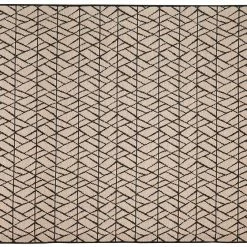Tapis Moderne Naturel Avec Motif Graphique Noir 120 X 170 Cm ETNICA