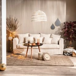 Tapis Naturel En Jute Tissé Main Avec Motifs Losanges 160 X 230 Cm RAFI -Canapé Soldes tapis naturel en jute tisse main avec motifs losanges 160 x 230 cm rafi 50609 61df0348ad15b 1200 675