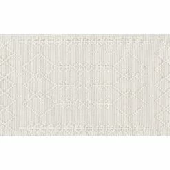 Tapis Tissé à La Main écru Avec Motifs En Relief Et Franges 60 X 120 Cm DENALI