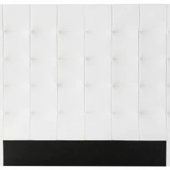 Tête De Lit Capitonnée Blanc Cassé 160 Cm HALCIONA