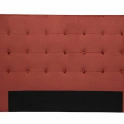 Tête De Lit En Tissu Velours Rouge Tomette L170 Cm LUTECE