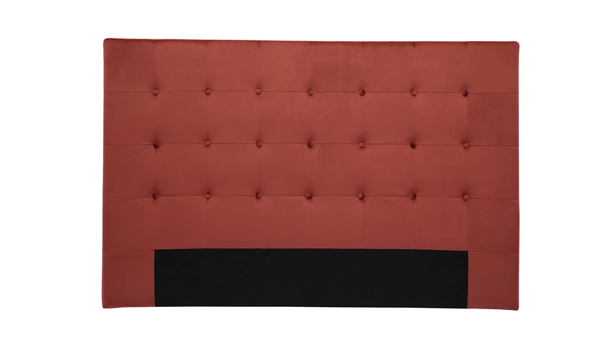 Tête De Lit En Tissu Velours Rouge Tomette L170 Cm LUTECE 3 Tête De Lit En Tissu Velours Rouge Tomette L170 Cm LUTECE