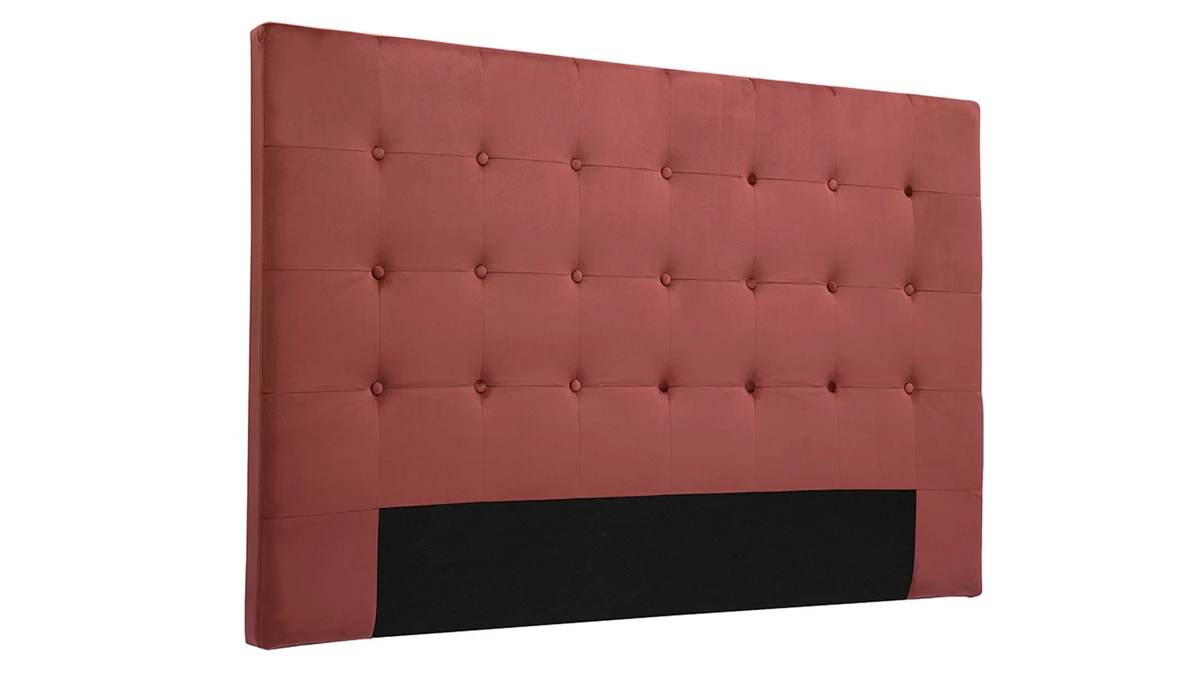 Tête De Lit En Tissu Velours Rouge Tomette L170 Cm LUTECE 4 Tête De Lit En Tissu Velours Rouge Tomette L170 Cm LUTECE – Image 2