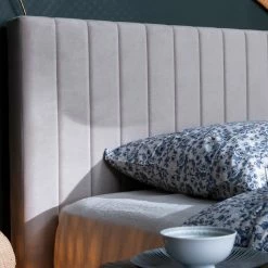 Tête De Lit En Tissu Velours Taupe L170 Cm NEHA -Canapé Soldes tete de lit en tissu velours taupe l170 cm neha 49086 602a928a3d355 1200 675