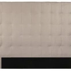 Tête De Lit En Tissu Velours Taupe L180 Cm HALCIONA